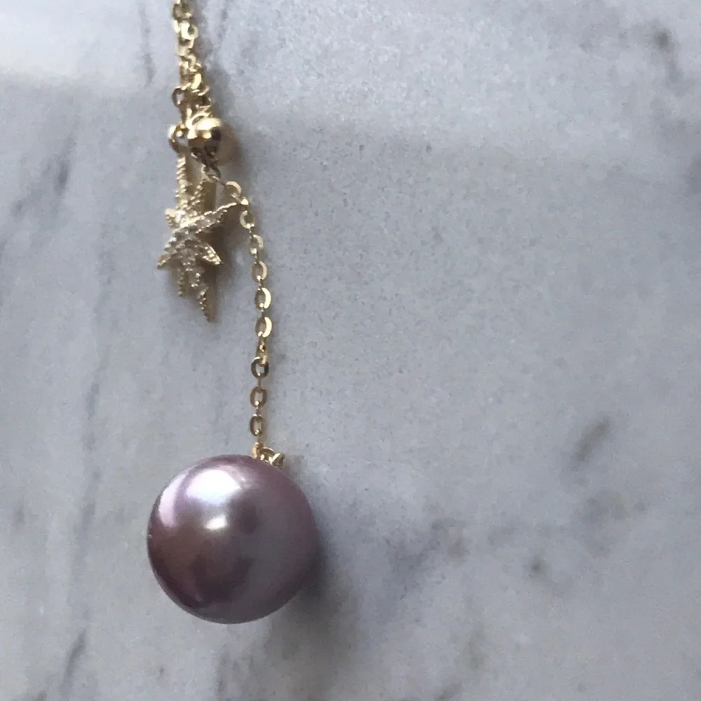 Custom Made 11mm Genuine Pearl Necklace